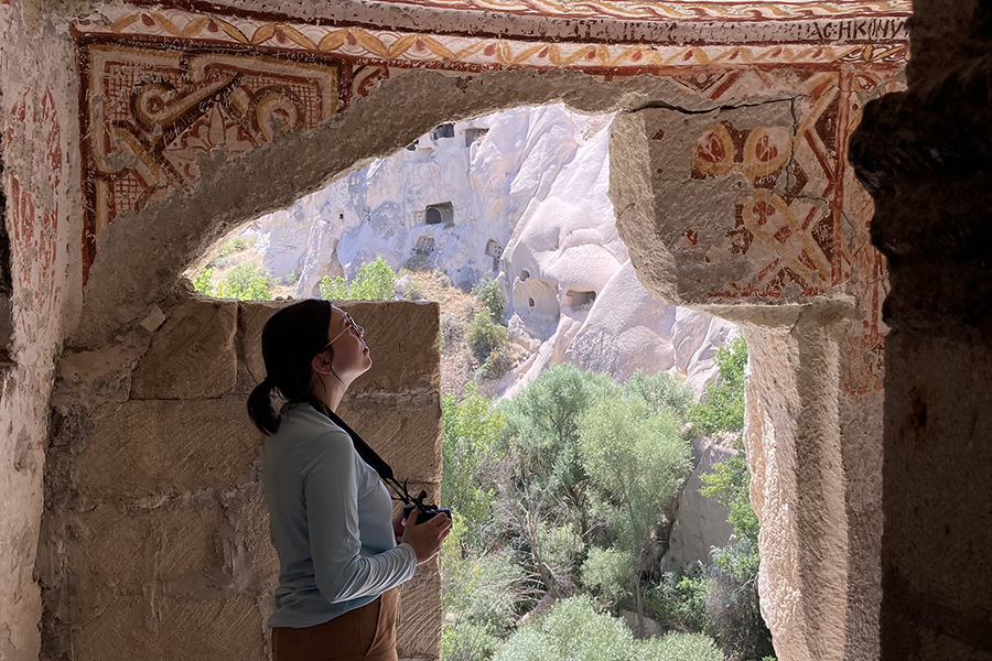 FSU student in Cappadocia, a historical region of Turkey
